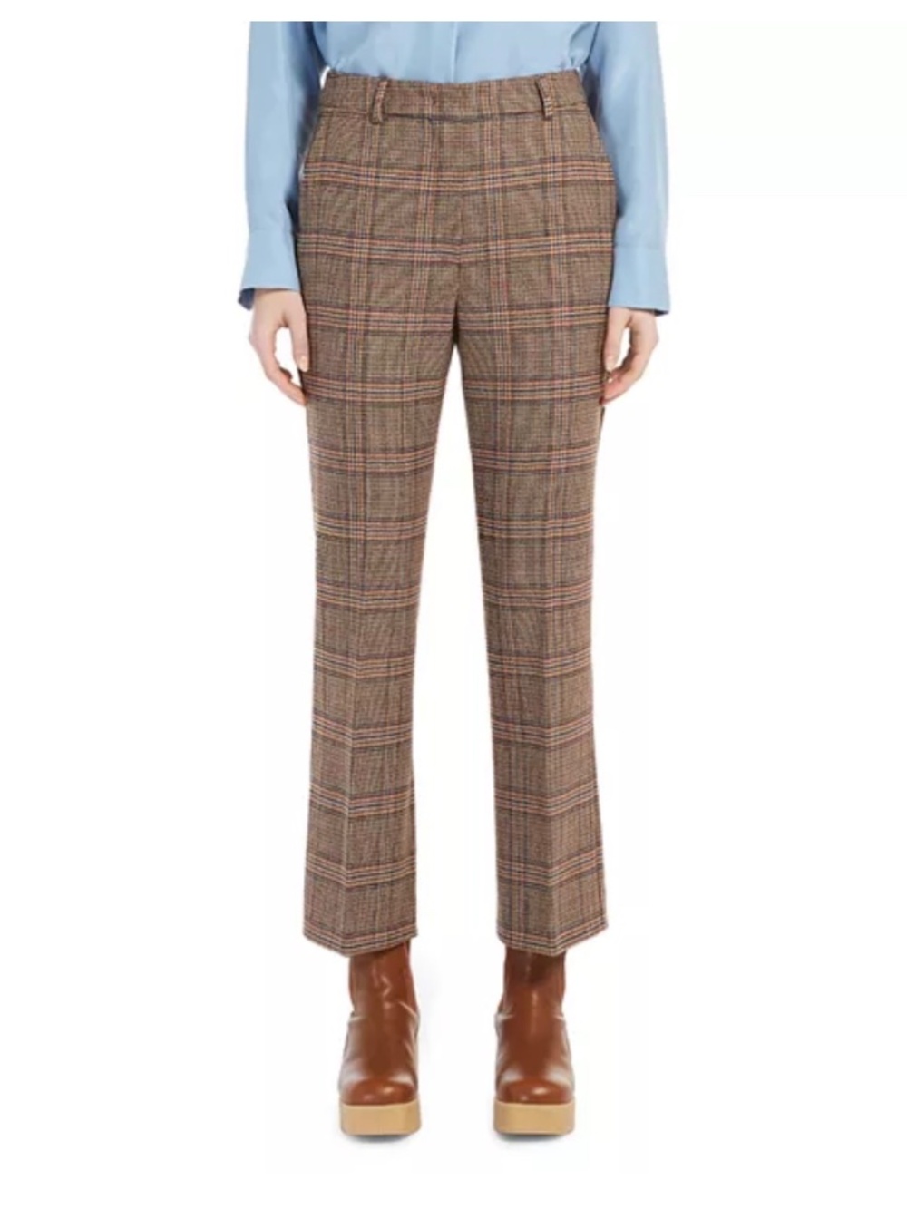 Weekend Max Mara - Lisetta Plaid Straight Leg Wool Pants Size 8 - Like New!